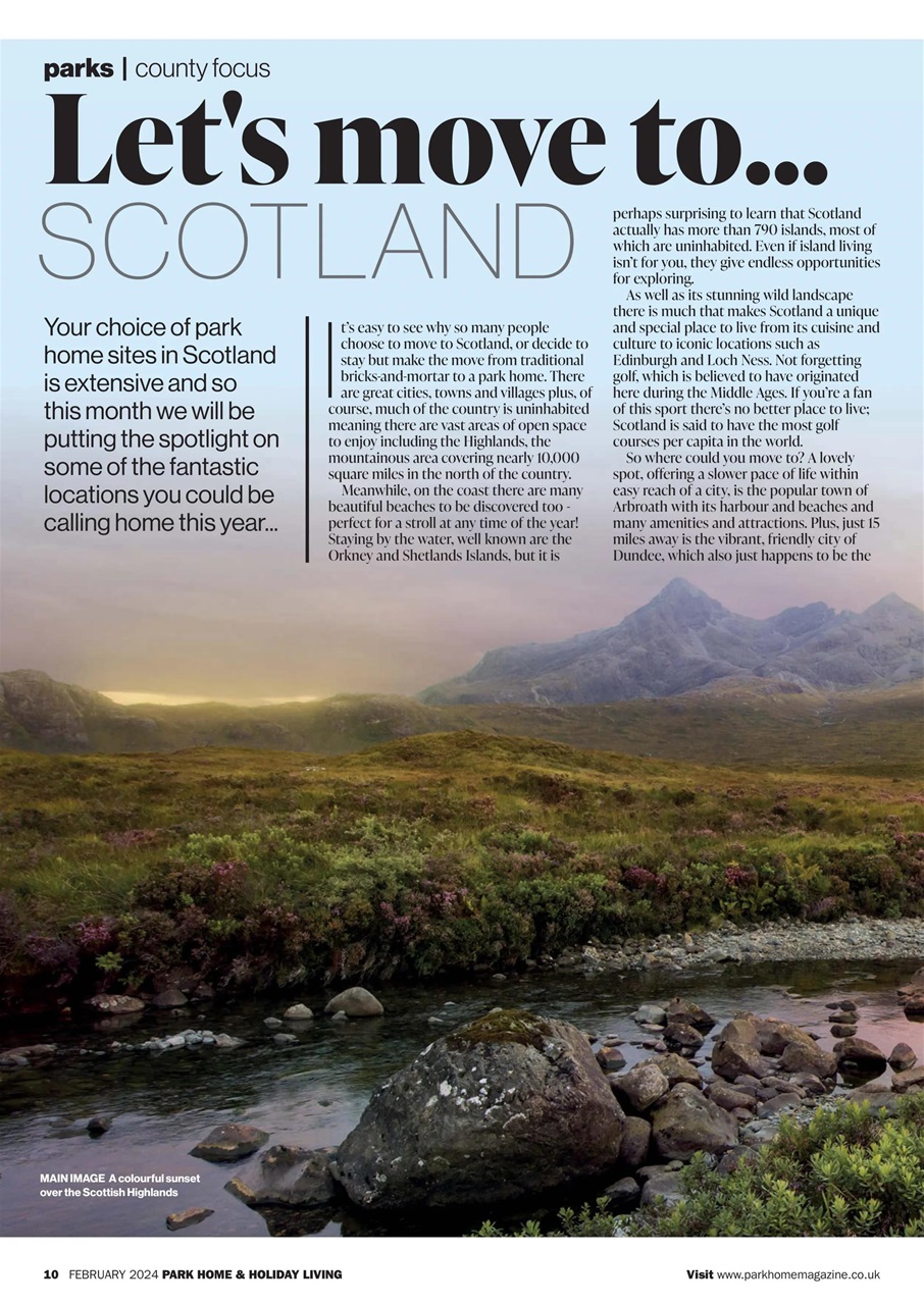 Park Home & Holiday Living Preview Pages