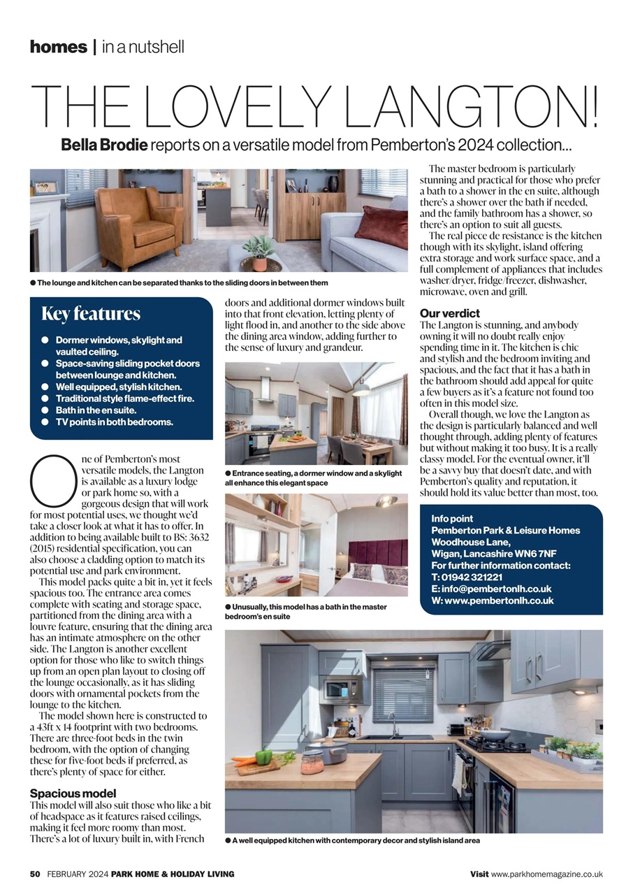 Park Home & Holiday Living Preview Pages