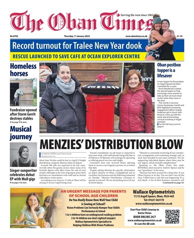 The Oban Times & Lochaber Times issue Thursday, January 11, 2024