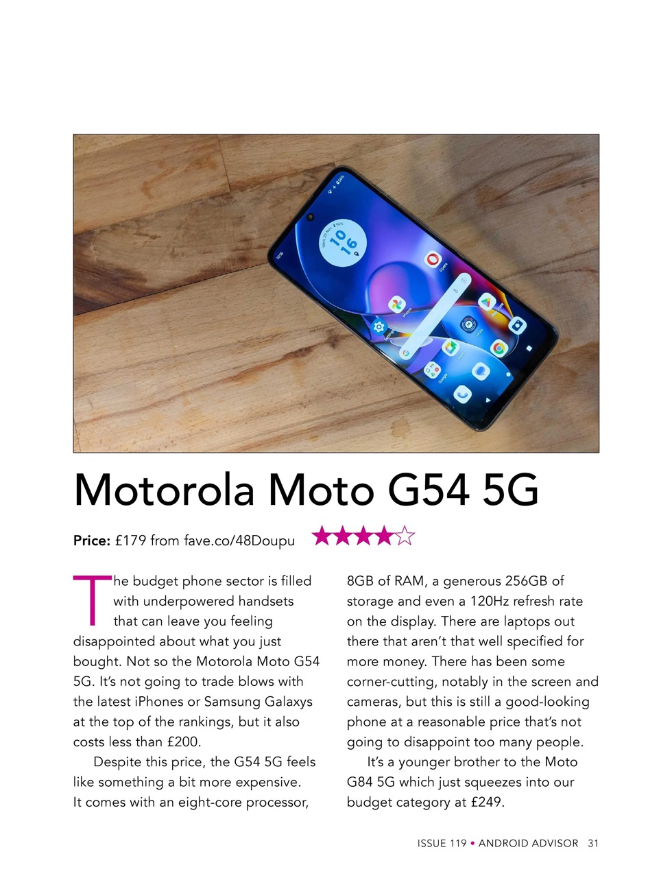 Android Advisor Preview Pages