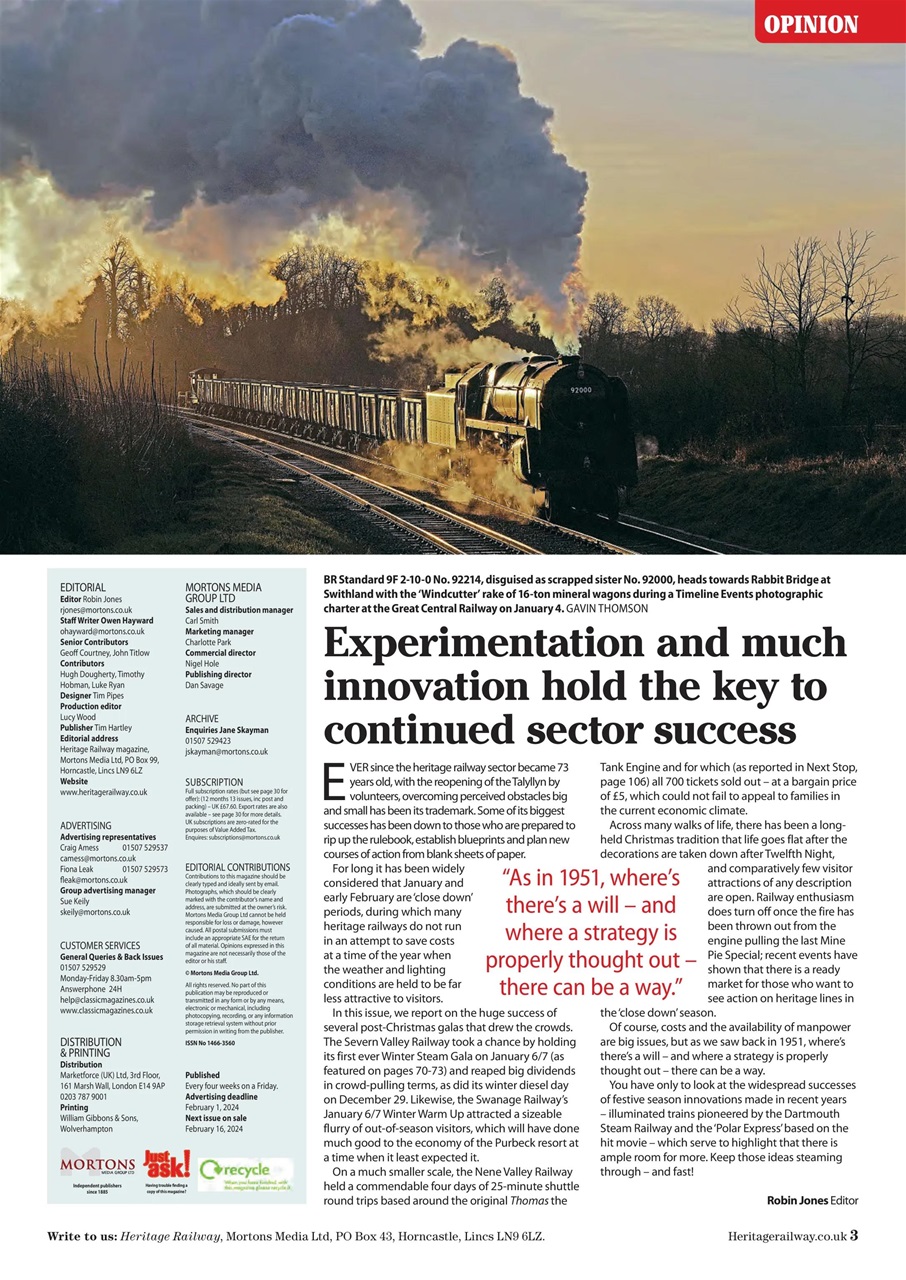 Heritage Railway Preview Pages