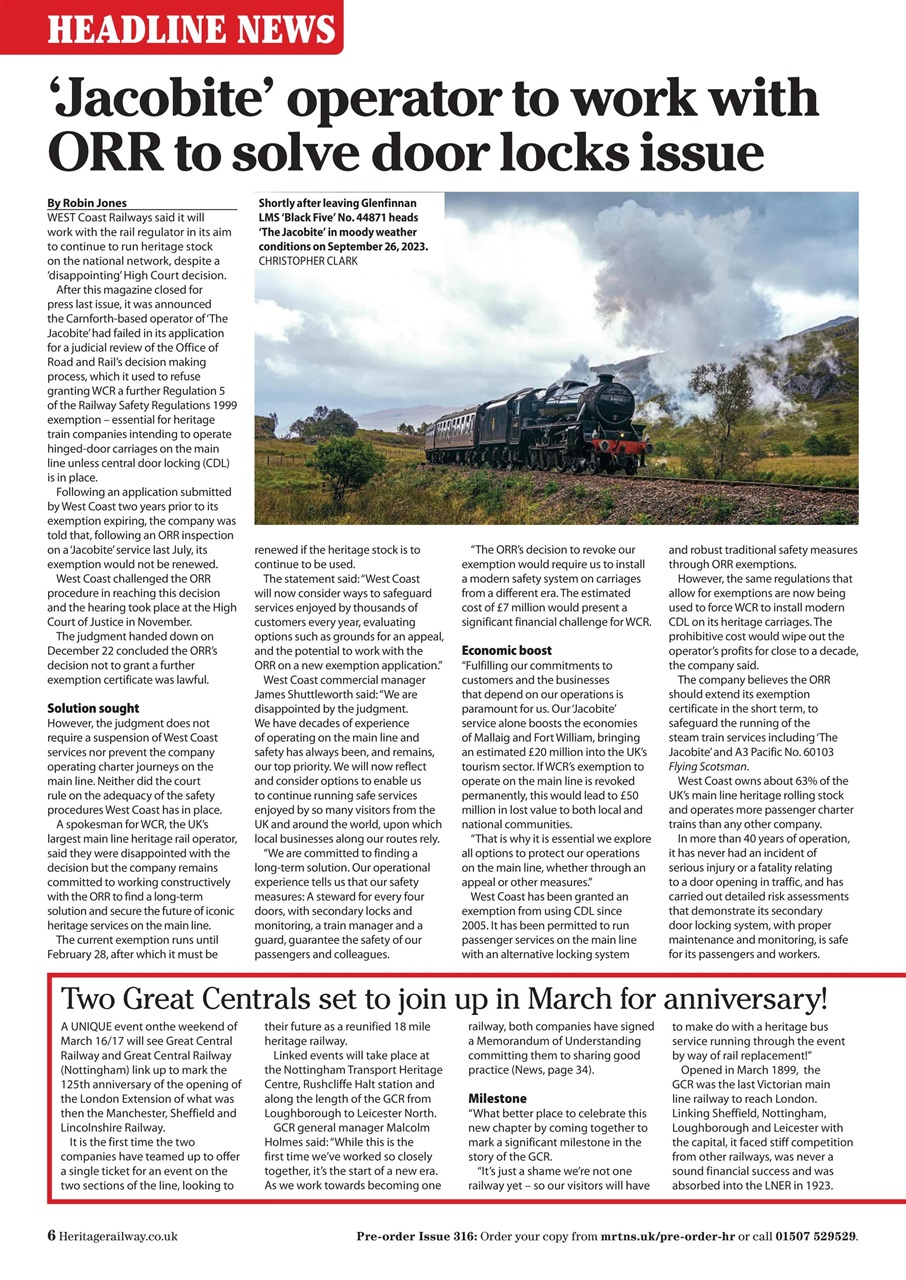 Heritage Railway Preview Pages