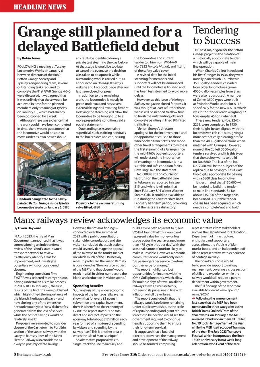 Heritage Railway Preview Pages