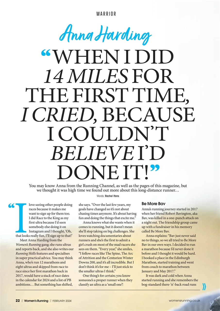 Women’s Running Preview Pages