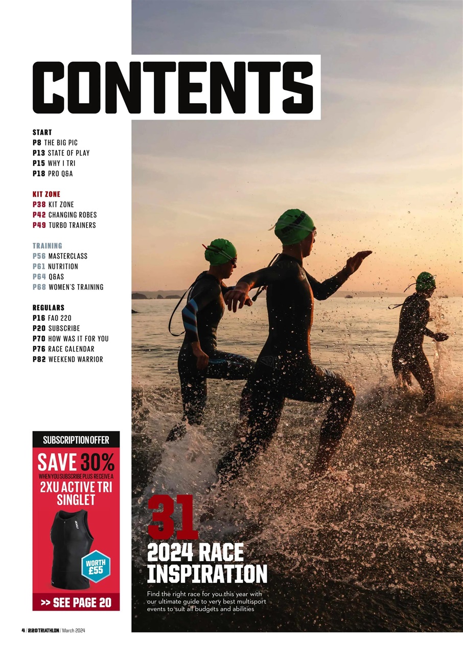 220 Triathlon Magazine Preview Pages