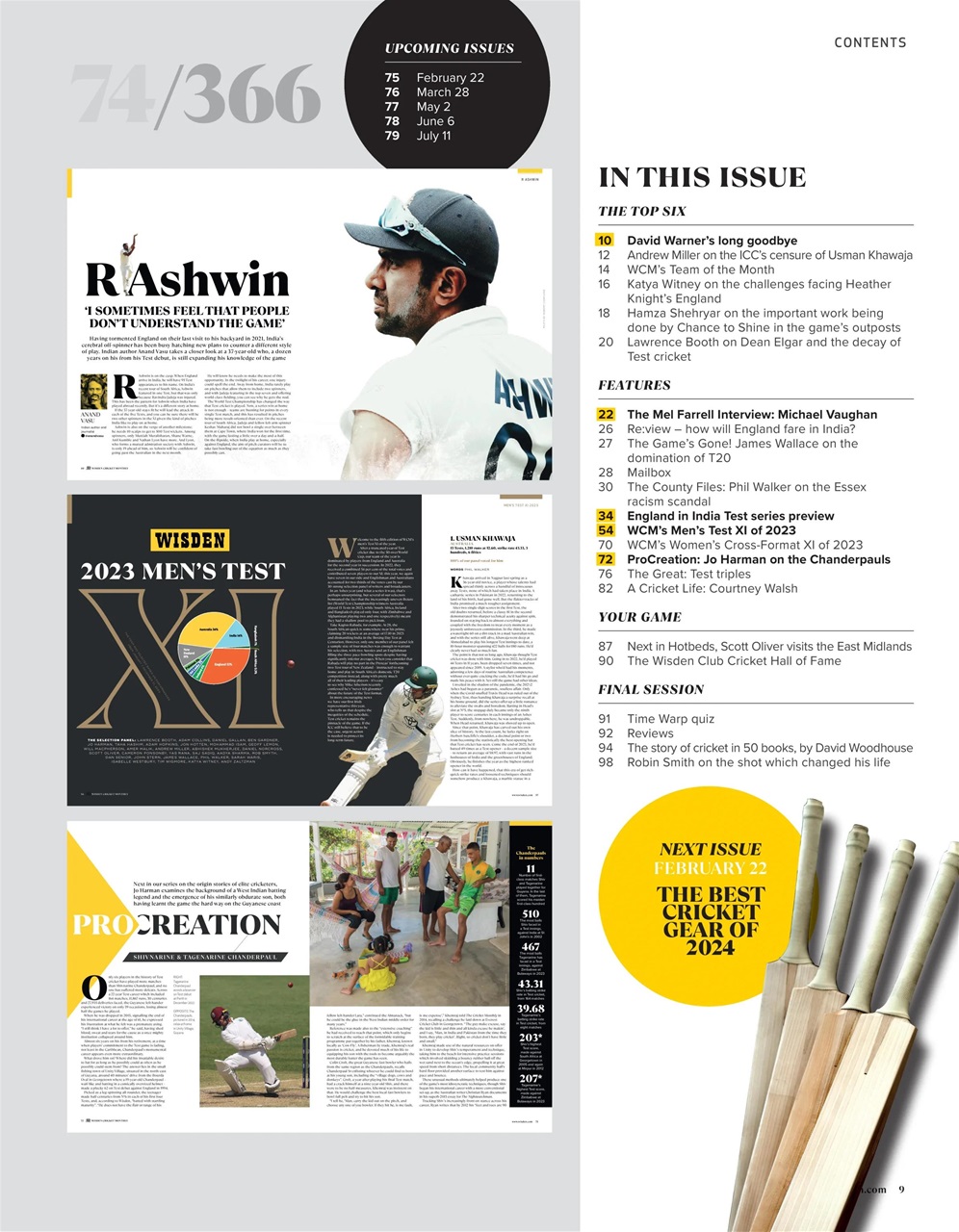 Wisden Cricket Monthly Preview Pages