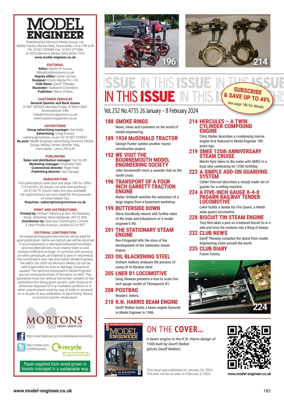 Model Engineer Preview Pages