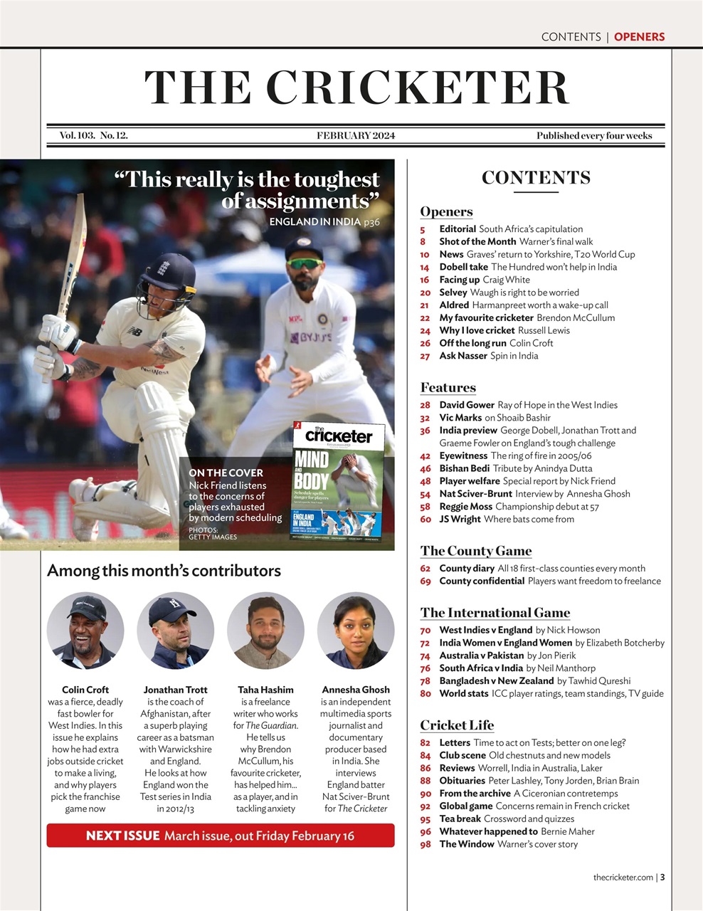 The Cricketer Magazine Preview Pages