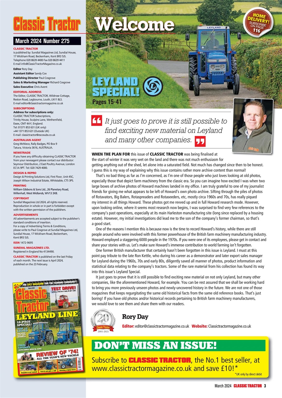 Classic Tractor Preview Pages