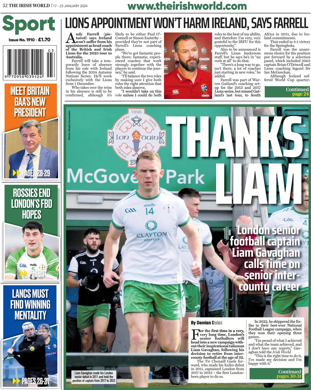 Irish World Preview Pages