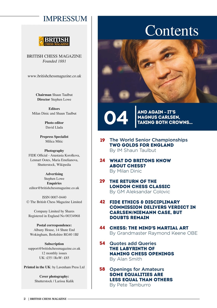 British Chess Magazine Preview Pages