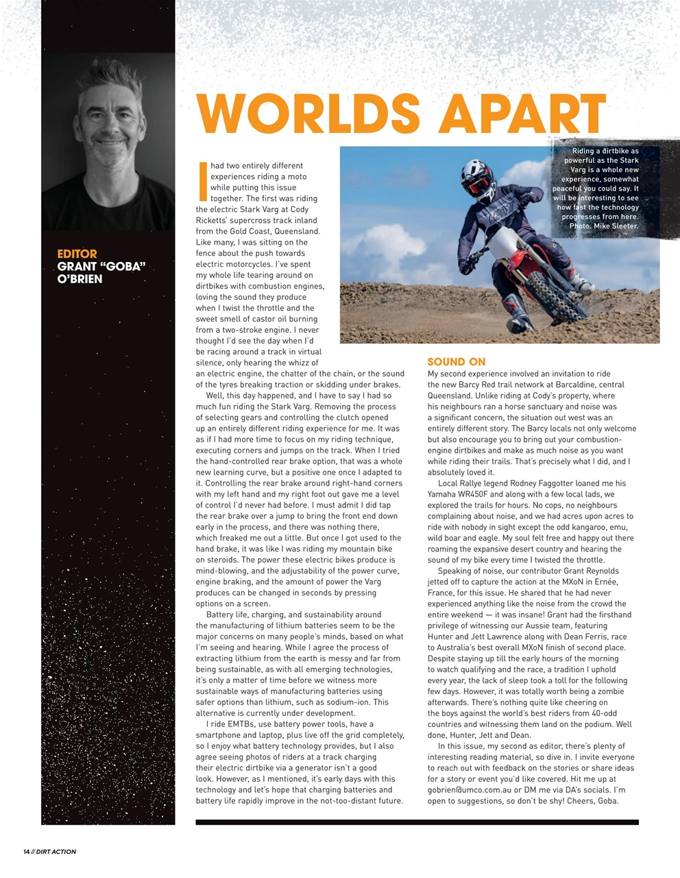 Dirt Action Preview Pages