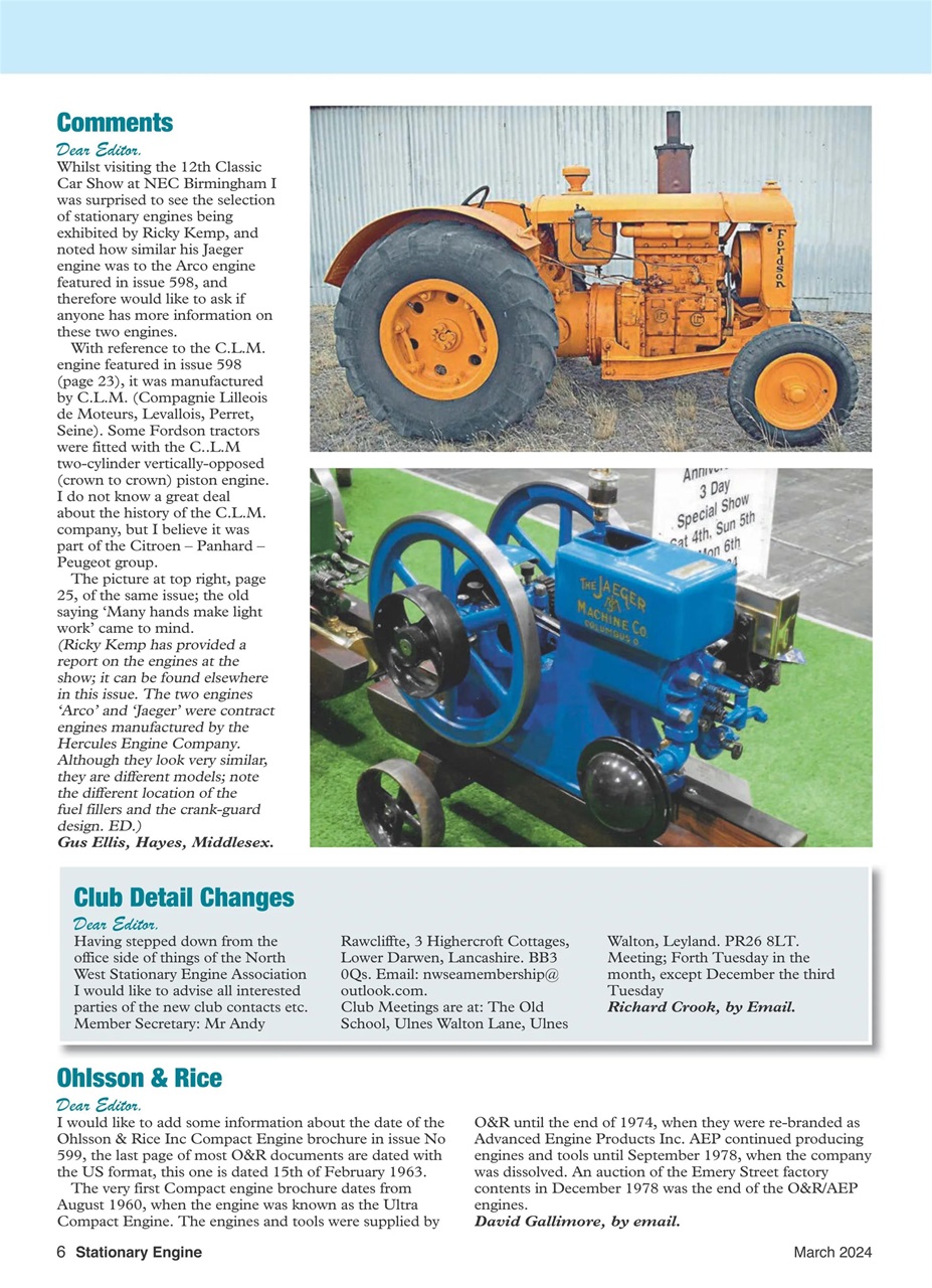 Stationary Engine Preview Pages