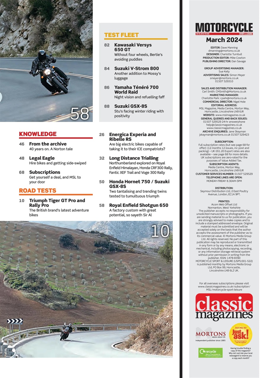 Motorcycle Sport & Leisure Preview Pages