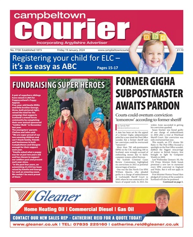 Campbeltown Courier issue 19/01/2024