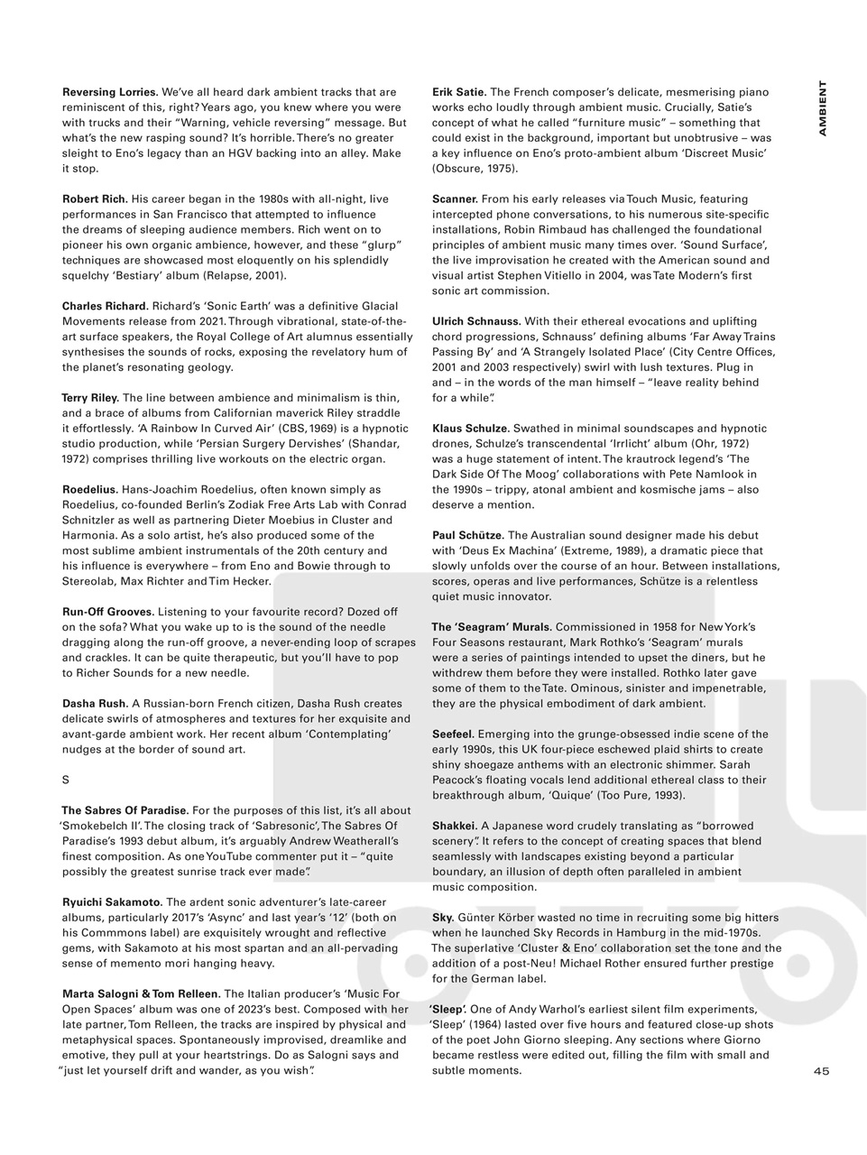 Electronic Sound Preview Pages