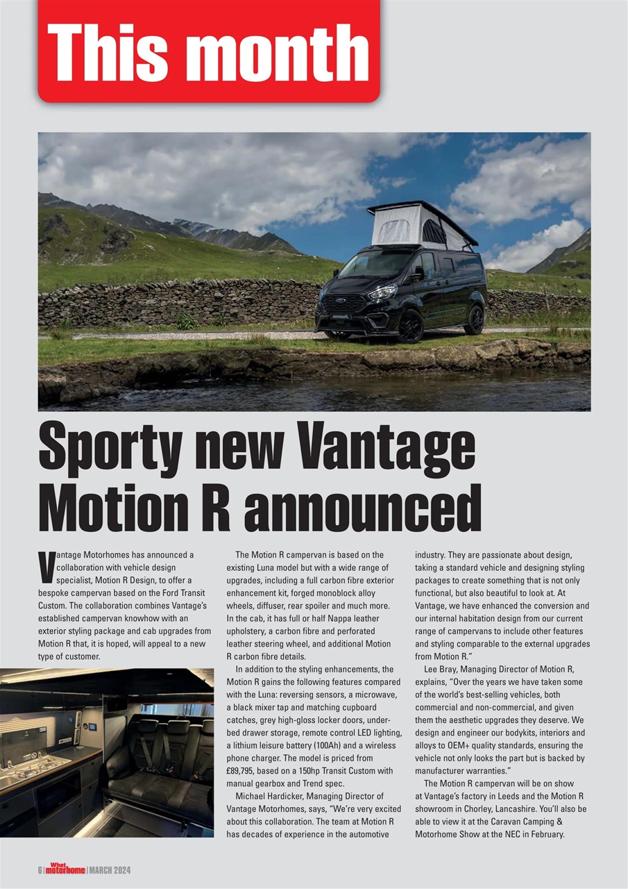 What Motorhome magazine Preview Pages