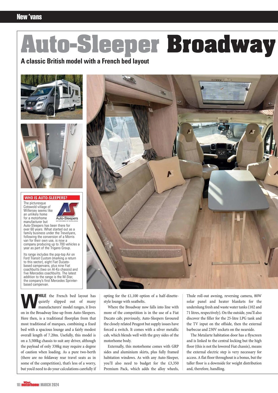 What Motorhome magazine Preview Pages