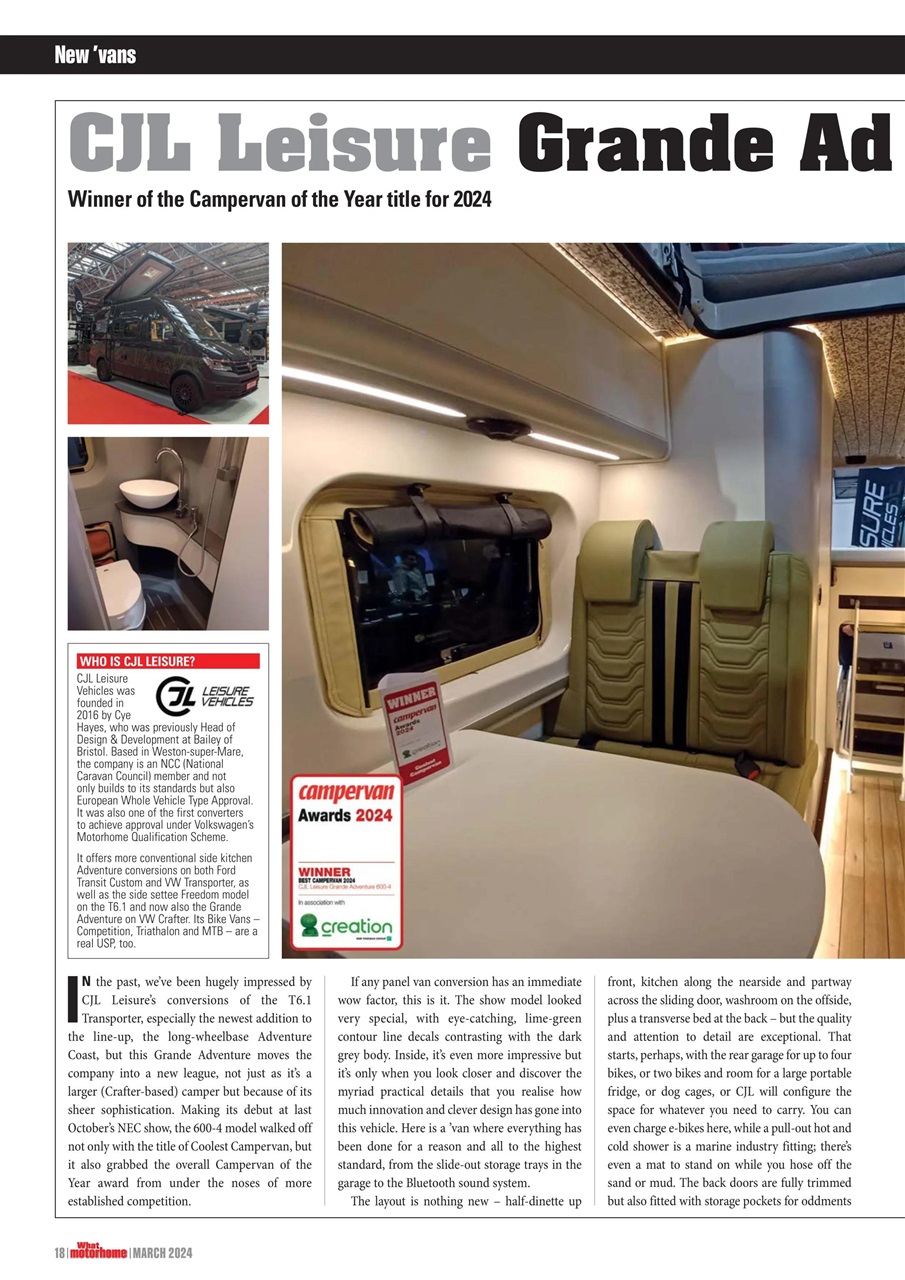 What Motorhome magazine Preview Pages