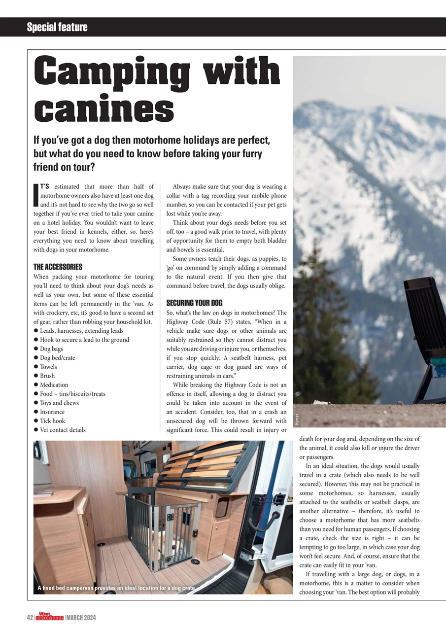 What Motorhome magazine Preview Pages