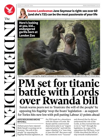 The Independent Daily Edition Newspaper issue Friday, January 19, 2024