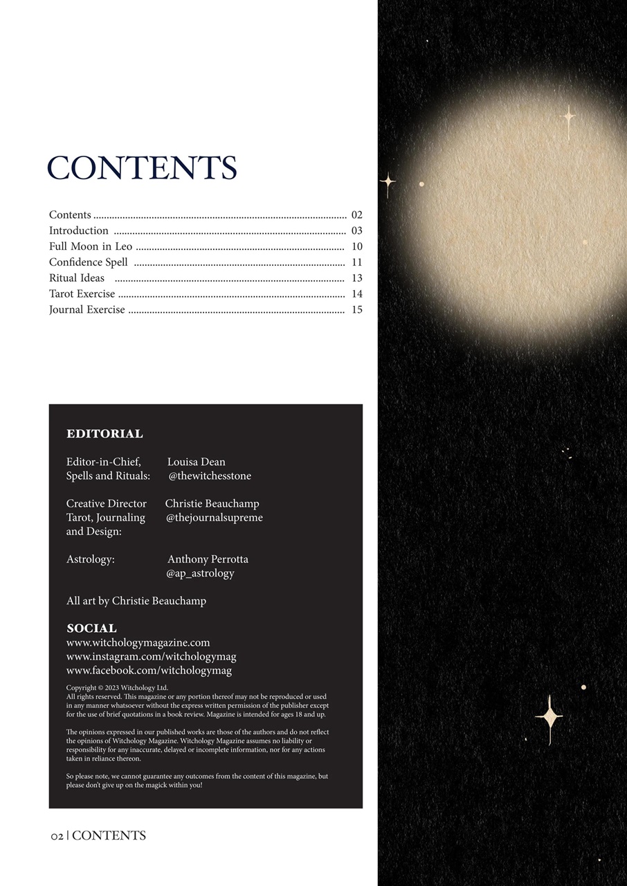 Witchology Magazine Preview Pages