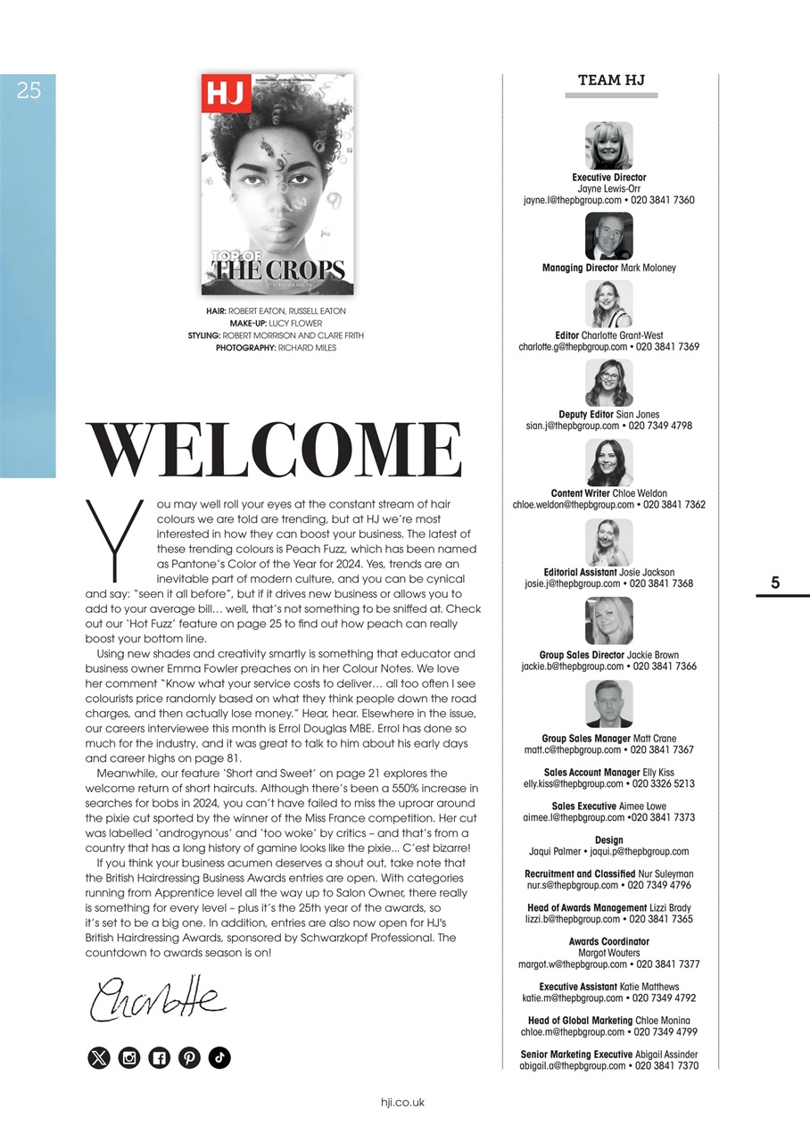 Hairdressers Journal Preview Pages