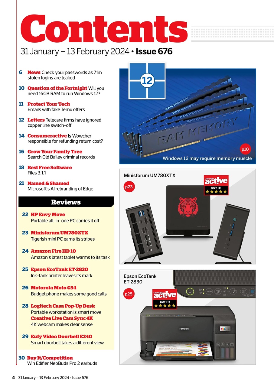 Computer Active Preview Pages