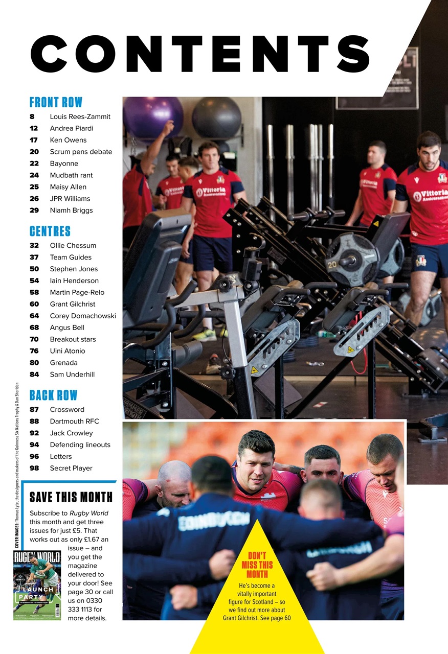 Rugby World Preview Pages