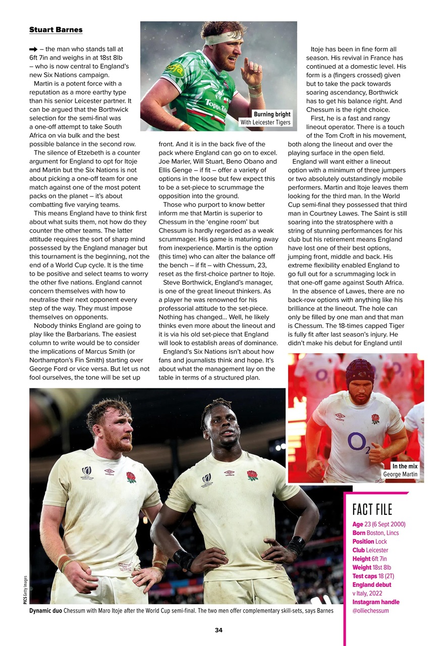 Rugby World Preview Pages