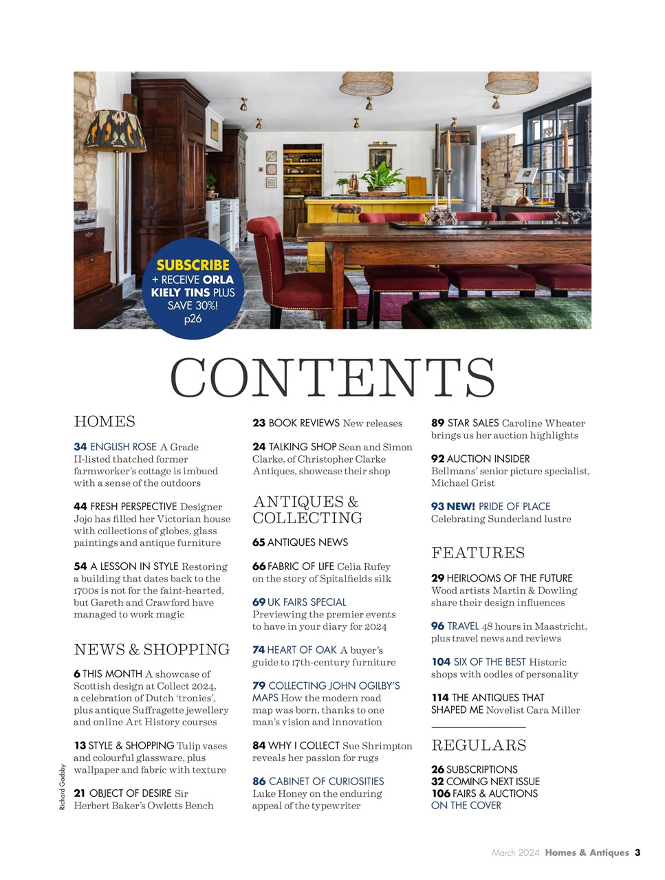 Homes & Antiques Magazine Preview Pages