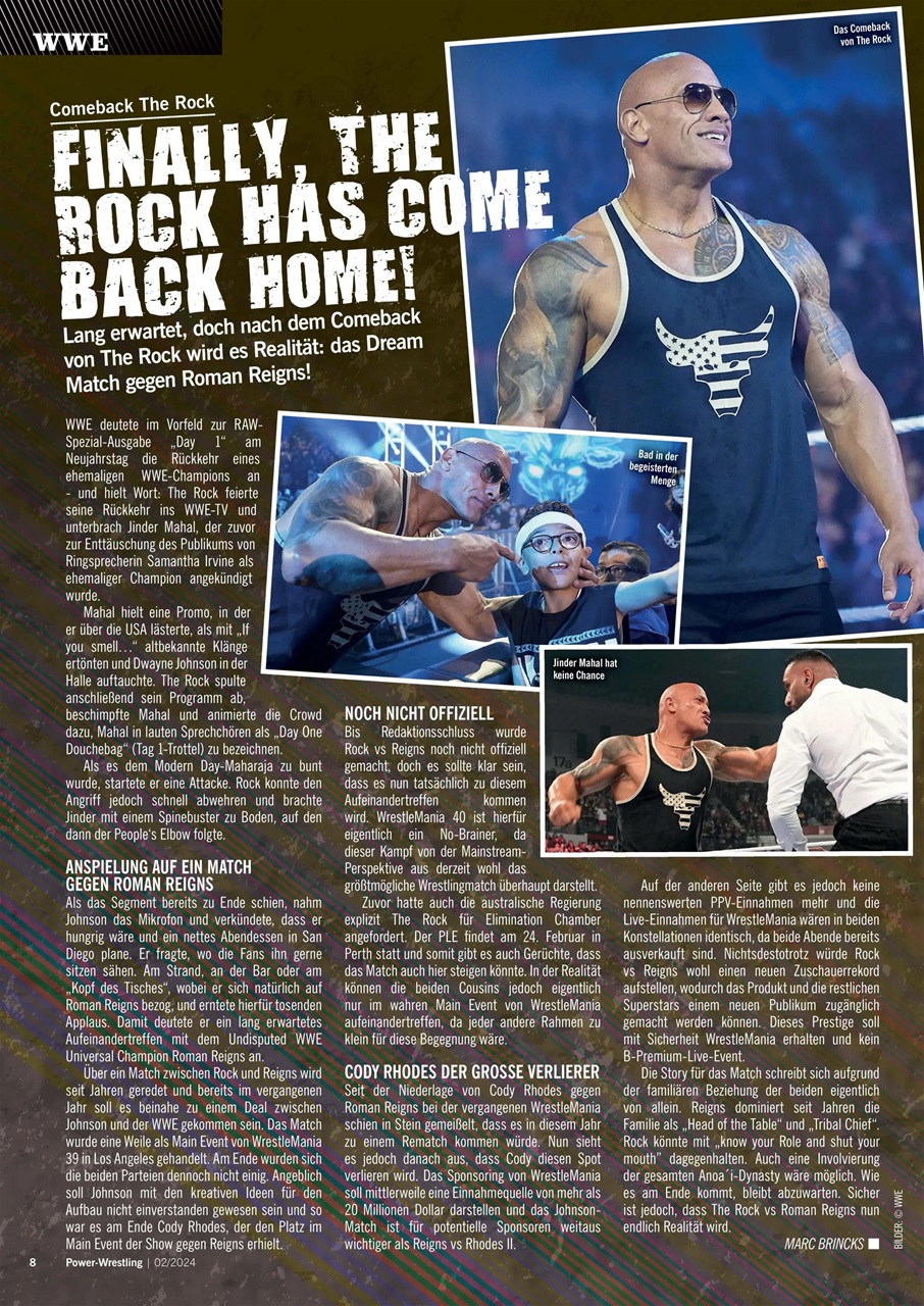 Power-Wrestling Preview Pages