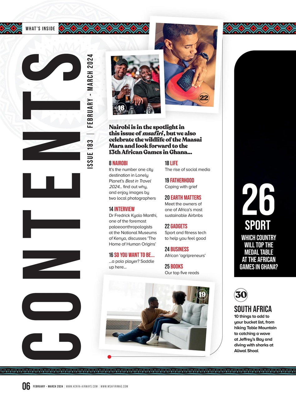 MSAFIRI – Kenya Airways Inflight Preview Pages