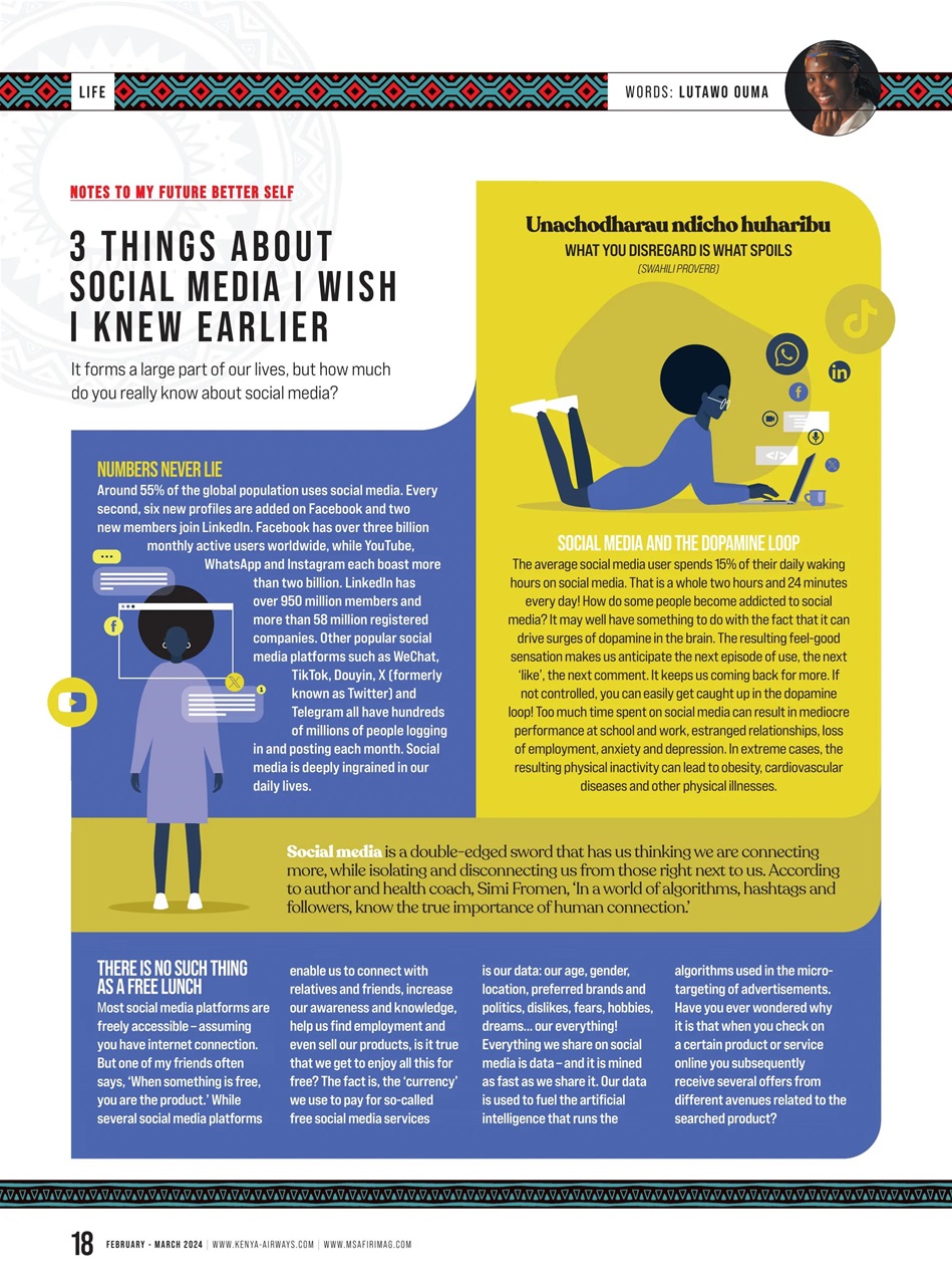 MSAFIRI – Kenya Airways Inflight Preview Pages