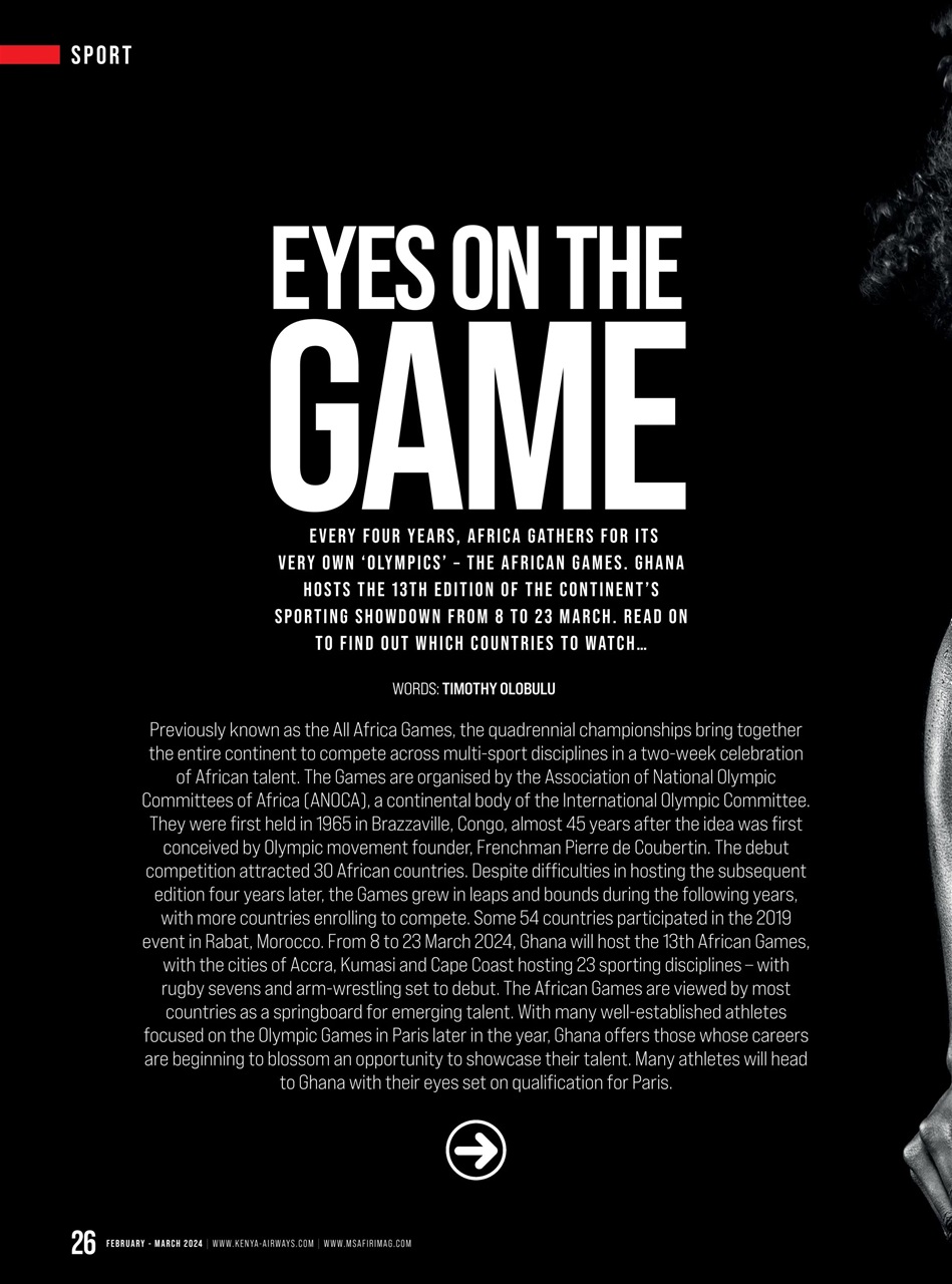 MSAFIRI – Kenya Airways Inflight Preview Pages