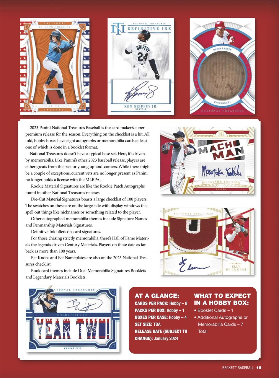 Beckett Baseball Magazine Preview Pages