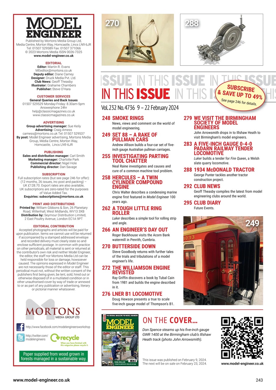 Model Engineer Preview Pages