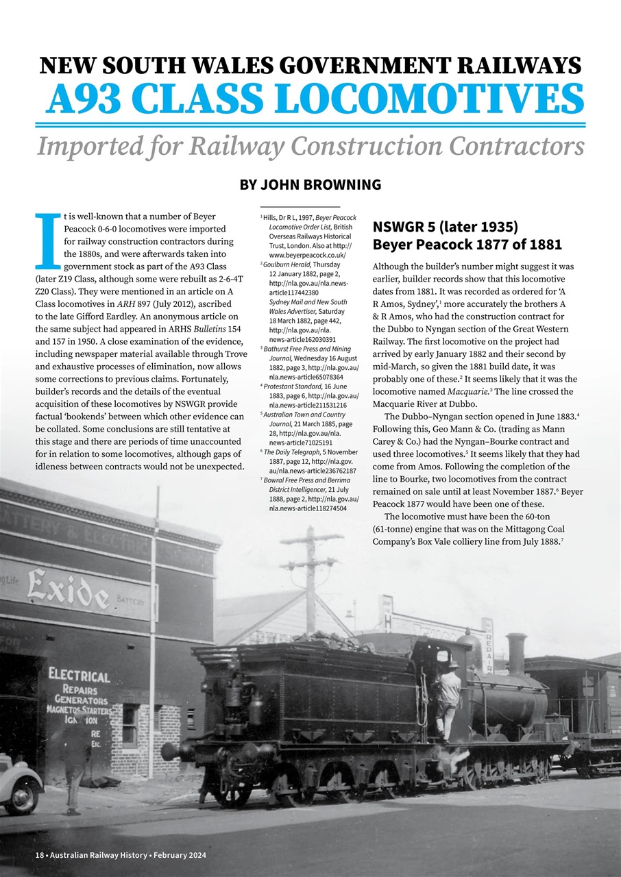 Australian Railway History Preview Pages