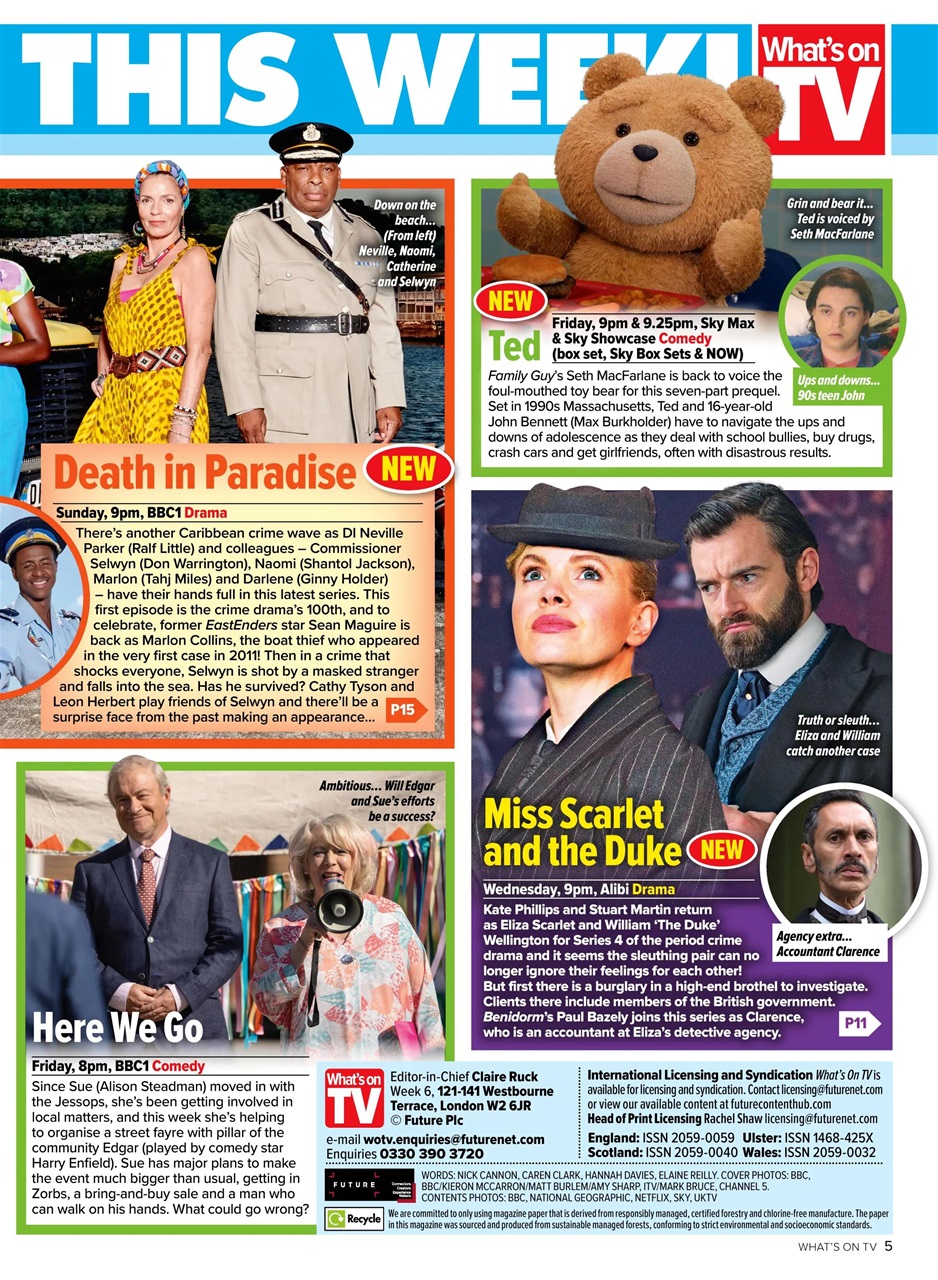What's on TV Preview Pages