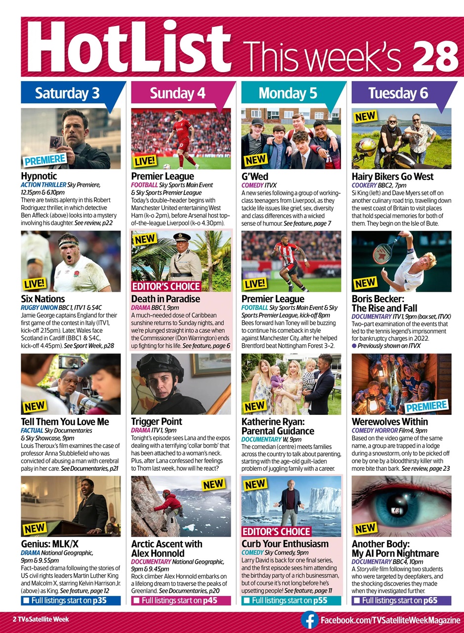 TV & Satellite Week Preview Pages