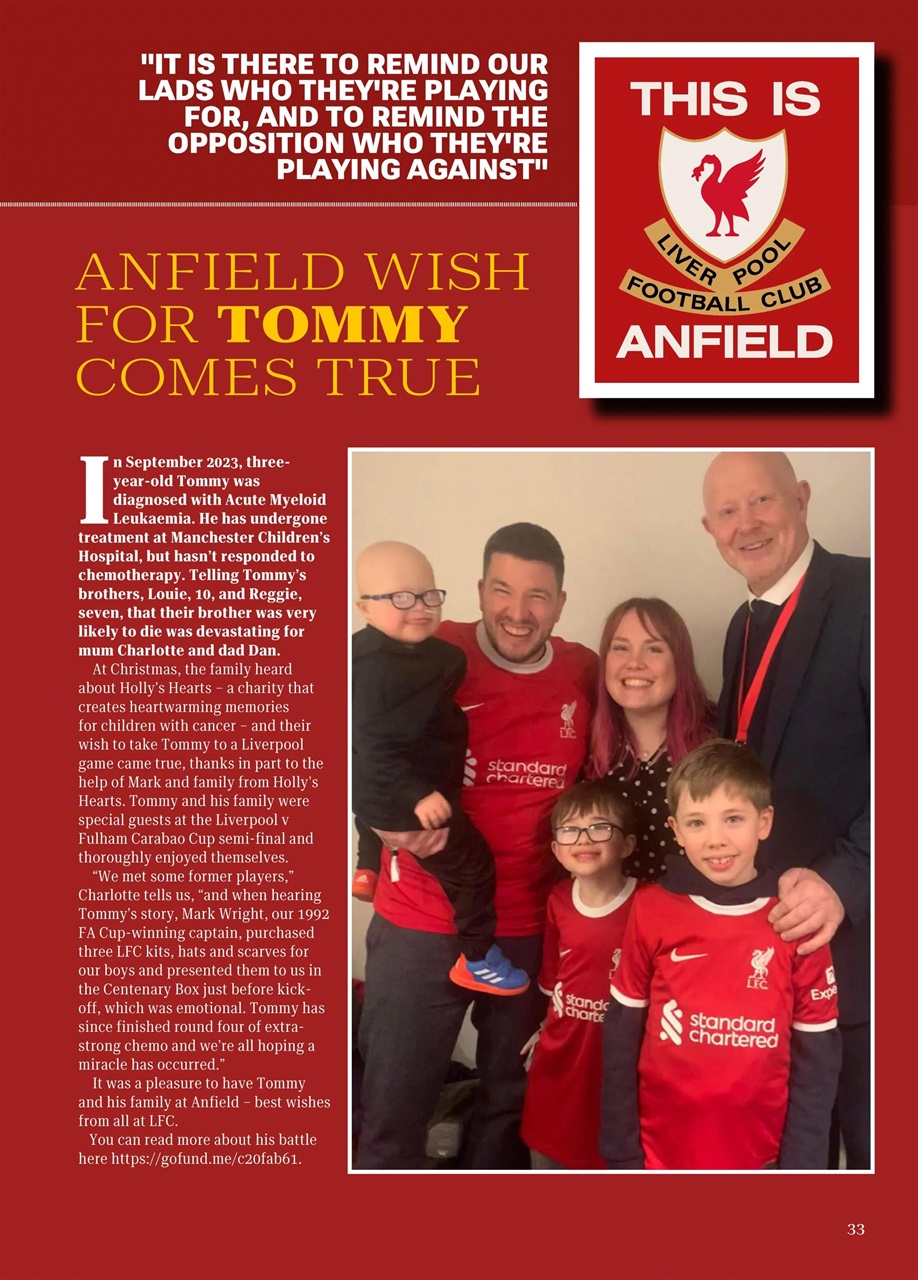 Liverpool FC Programmes Preview Pages