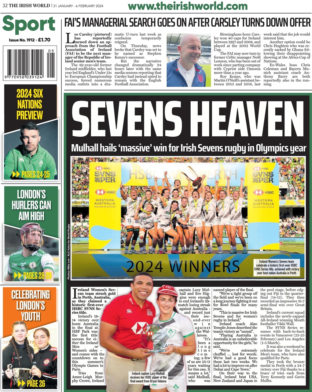 Irish World Preview Pages