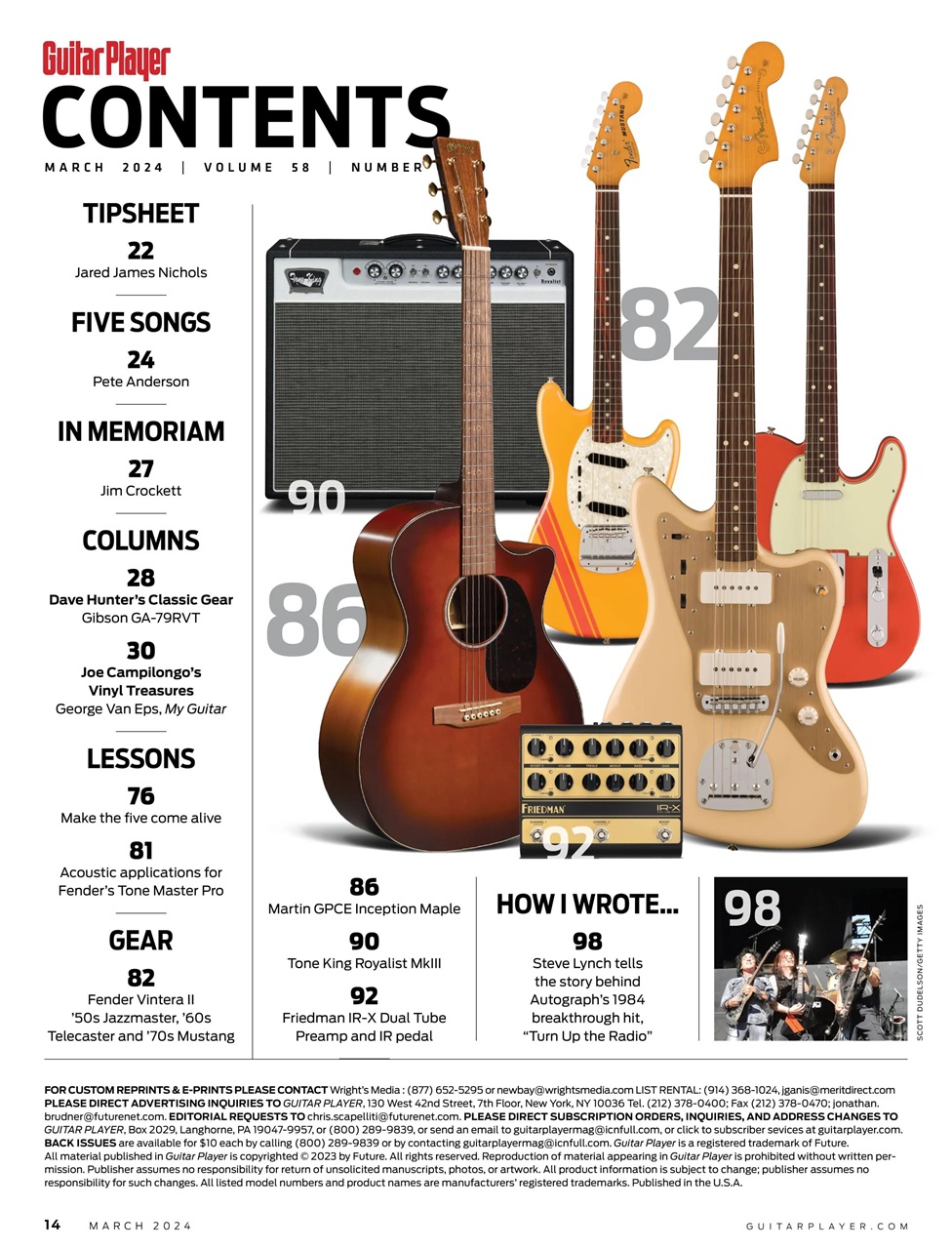 Guitar Player Preview Pages