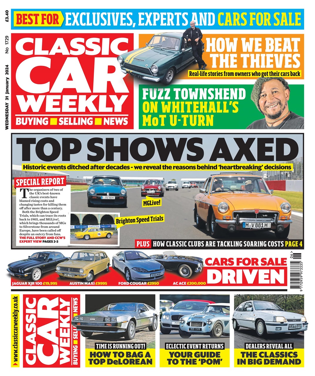 Classic Car Weekly Magazine 31Jan2024 Back Issue