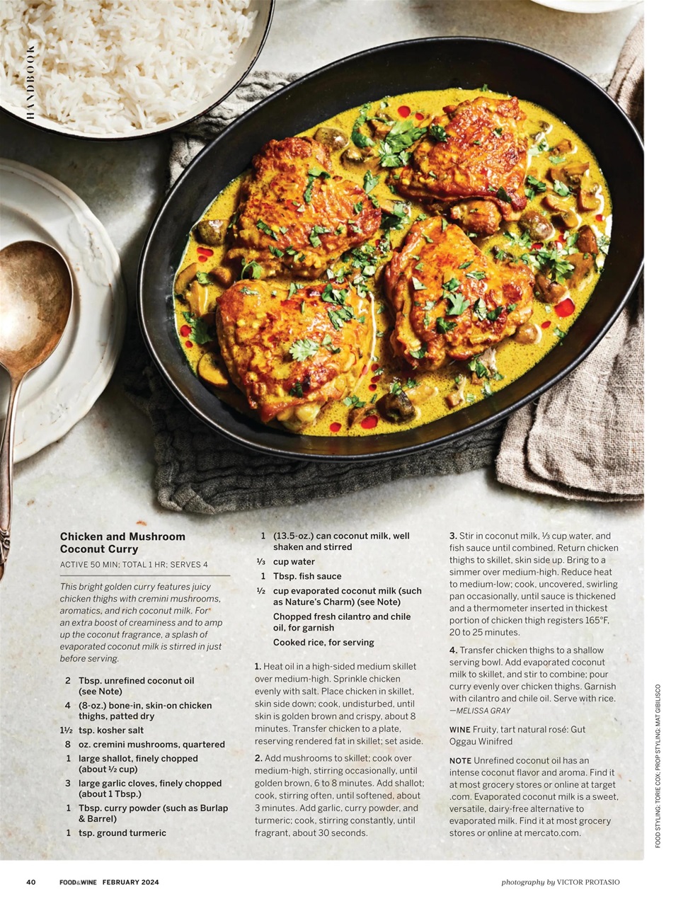 Food & Wine Magazine February 2024 Back Issue