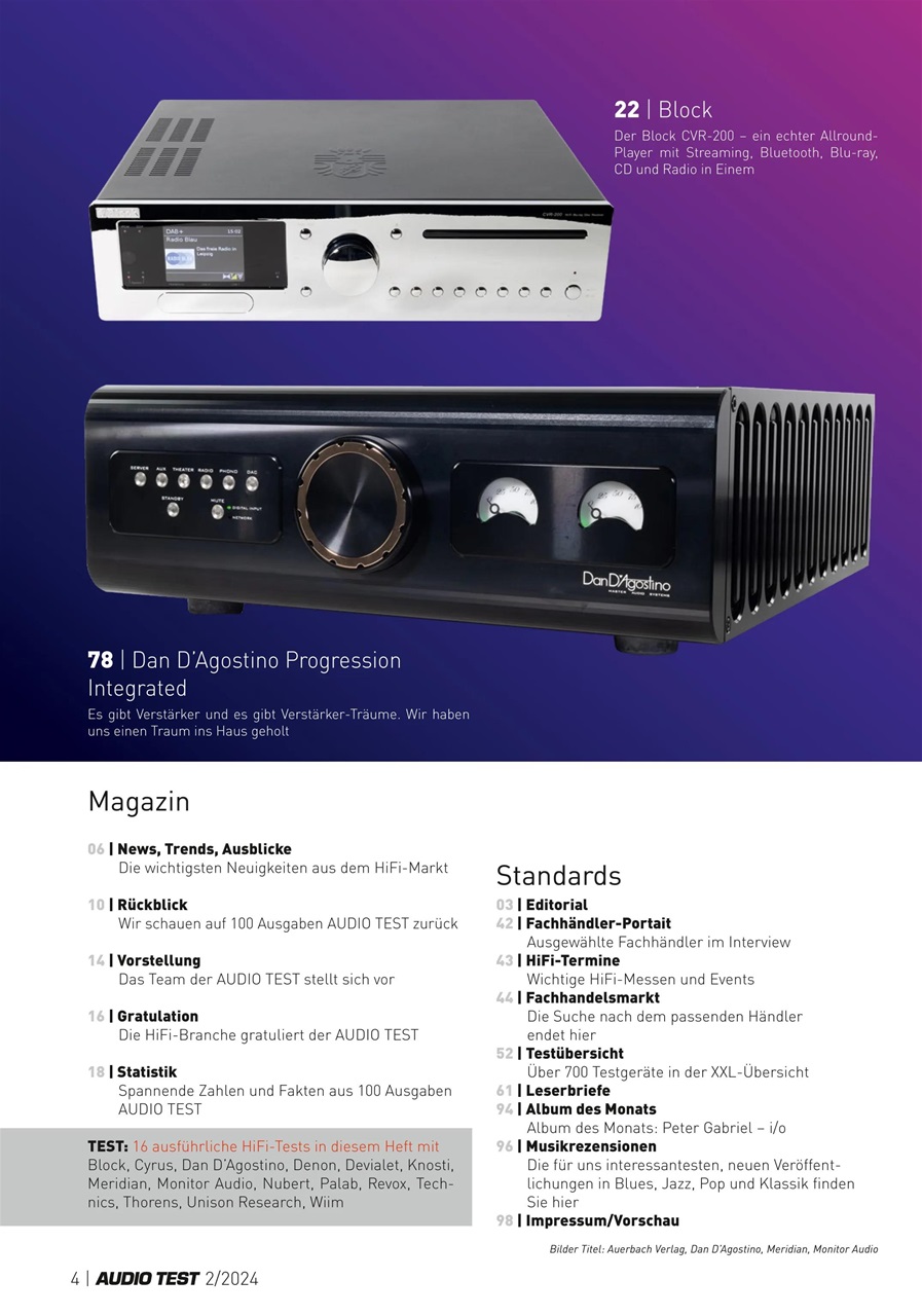 Audio Test Preview Pages