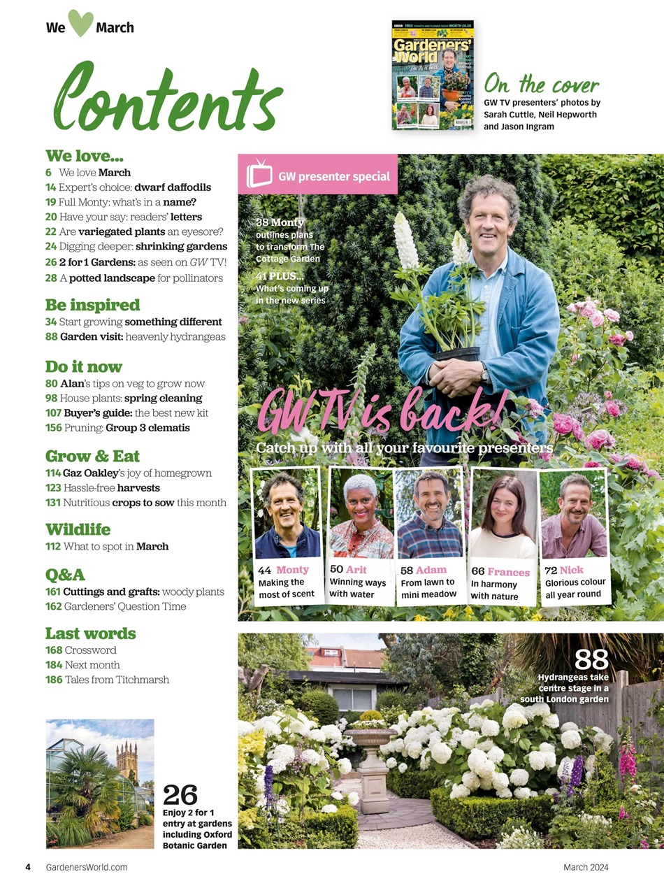 BBC Gardeners’ World Magazine Preview Pages