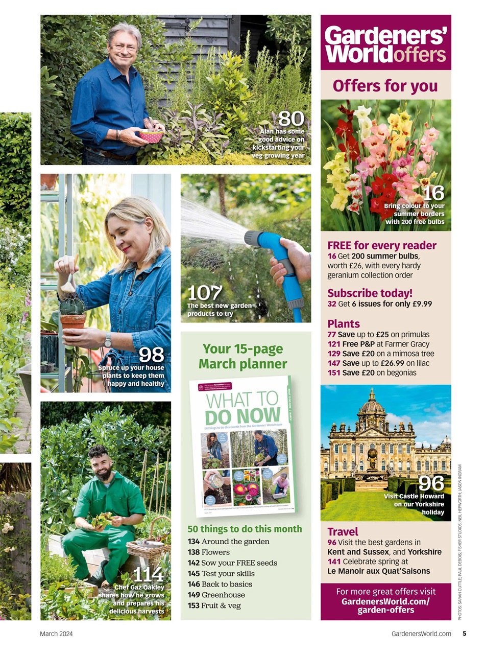 BBC Gardeners’ World Magazine Preview Pages