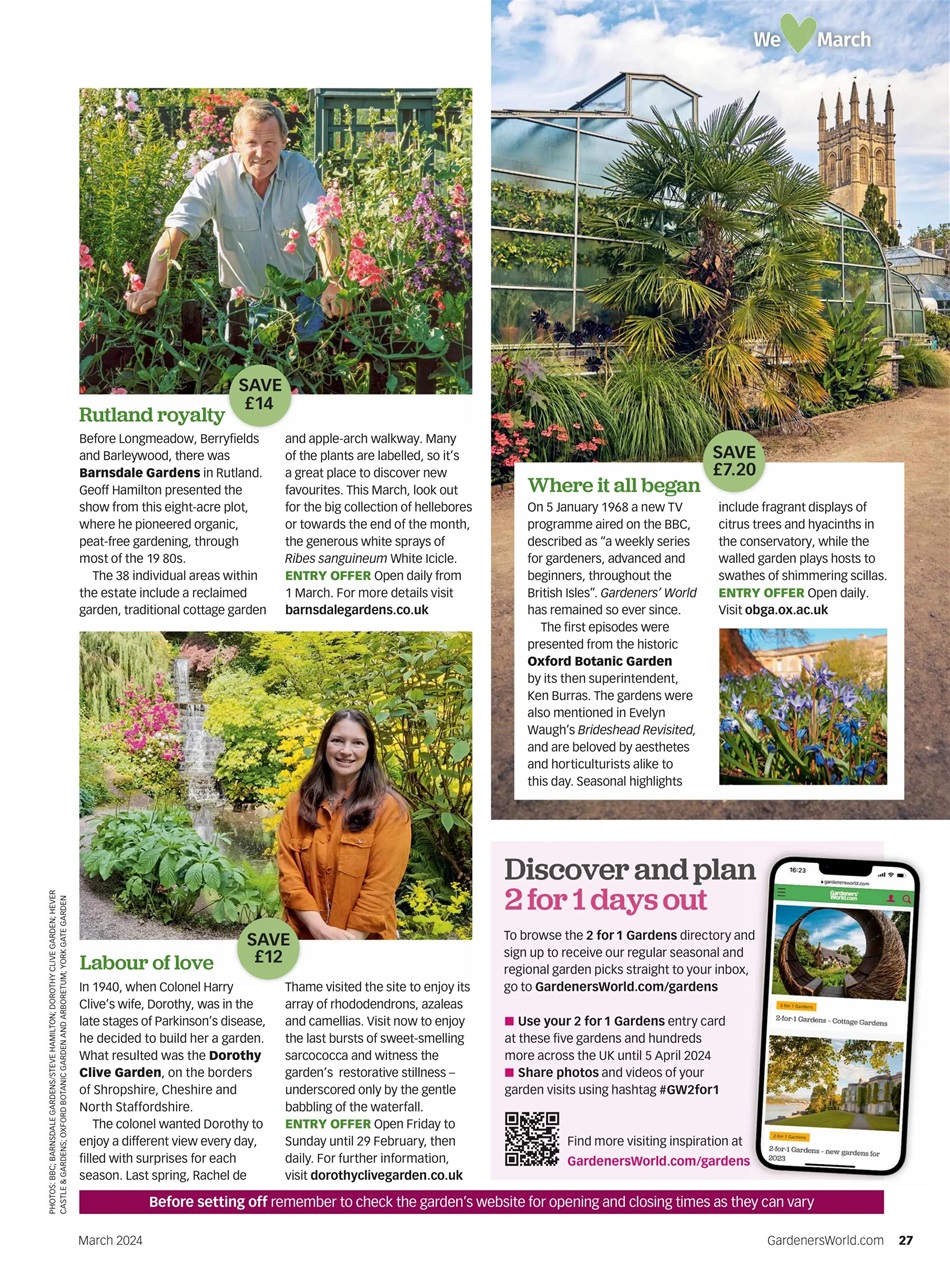 BBC Gardeners’ World Magazine Preview Pages