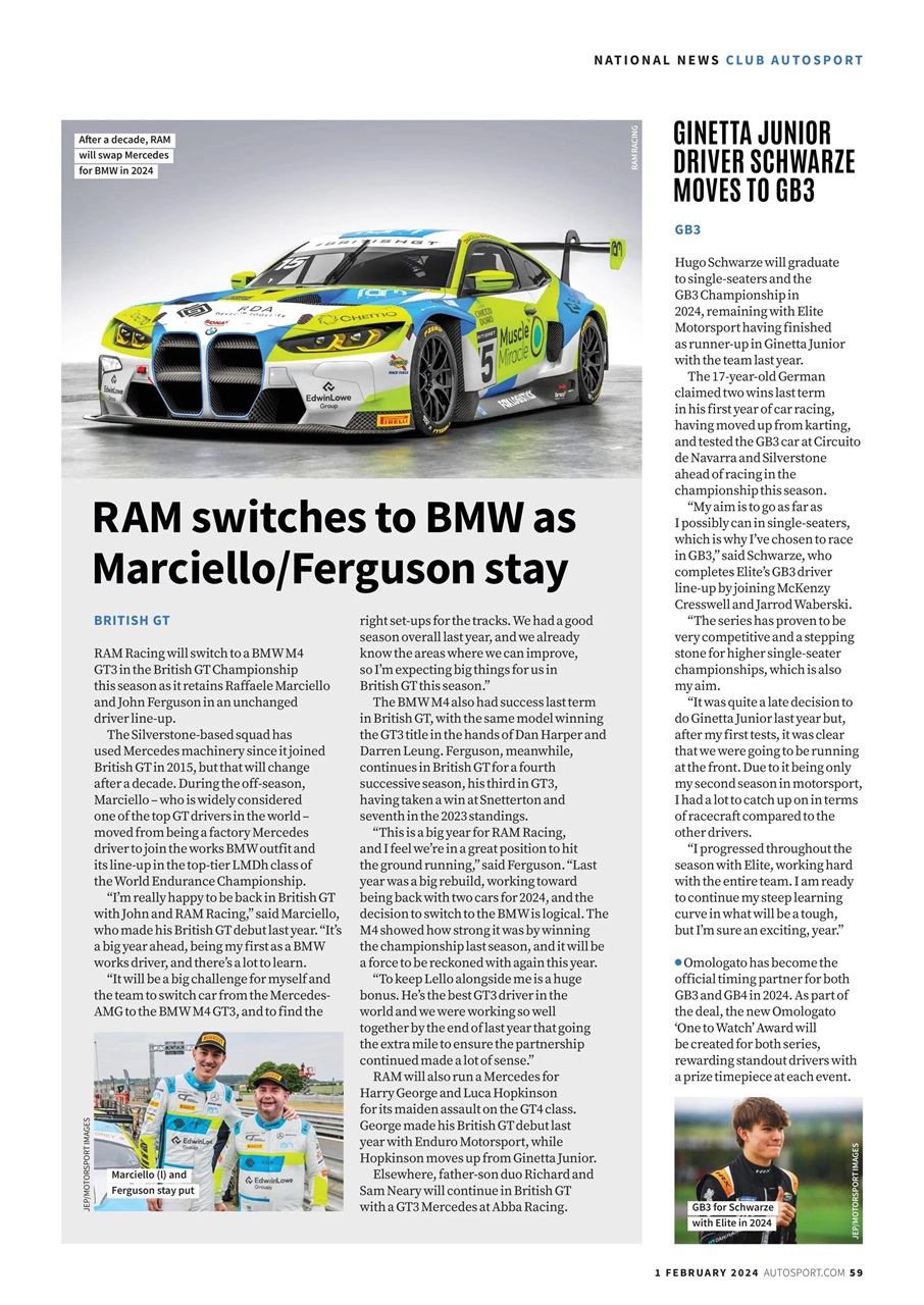 Autosport Preview Pages